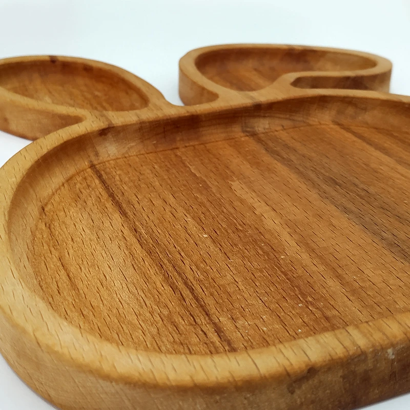 Acacia Wood Baby Rabbit Plate - Image 4