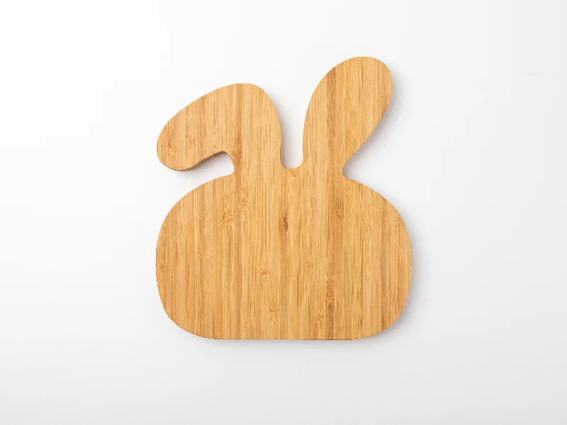 Acacia Wood Baby Rabbit Plate - Image 2