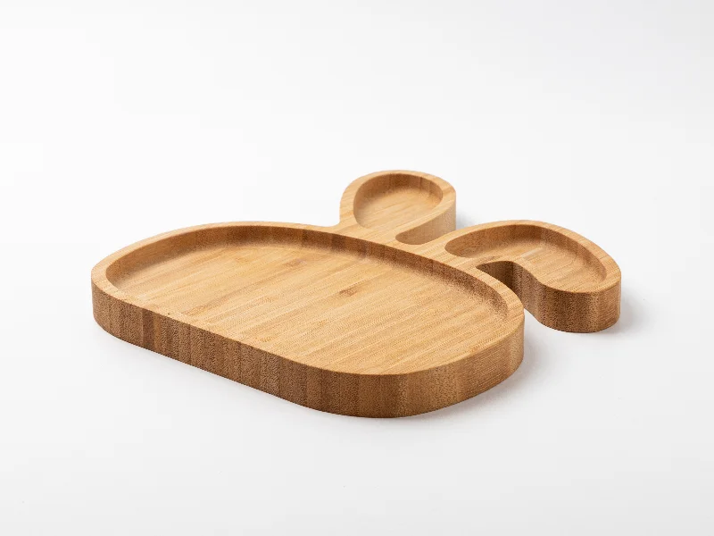 Acacia Wood Baby Rabbit Plate - Image 3